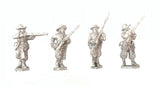 Les Chouan 'The Owl' Infantry wearing Red Coats x4