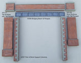 Pair of Brick Bridge Support Columns