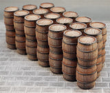 Vertically stacked Large Wooden Barrels