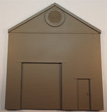 Brick Single Storey Gable End Panel with Pedestrian Door & Small Roller Shutter