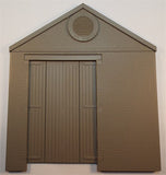 Brick Single Storey Gable End Panel with L.H. Wagon Entrance/Wooden Doors